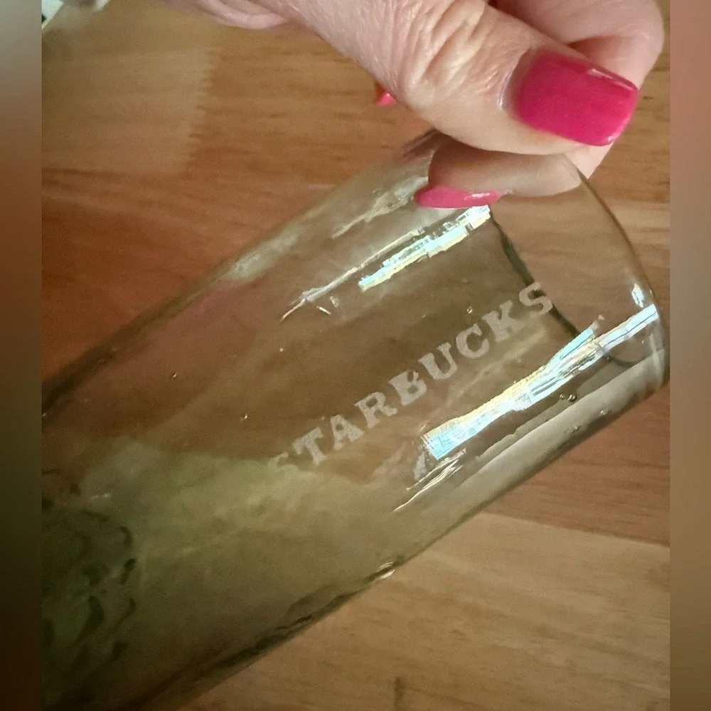 Starbucks Green Textured Glass Bottle | Reusable Vase or Tumbler